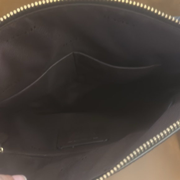 Coach Black and Gold Leather Shoulder Bag - Picture 5 of 6